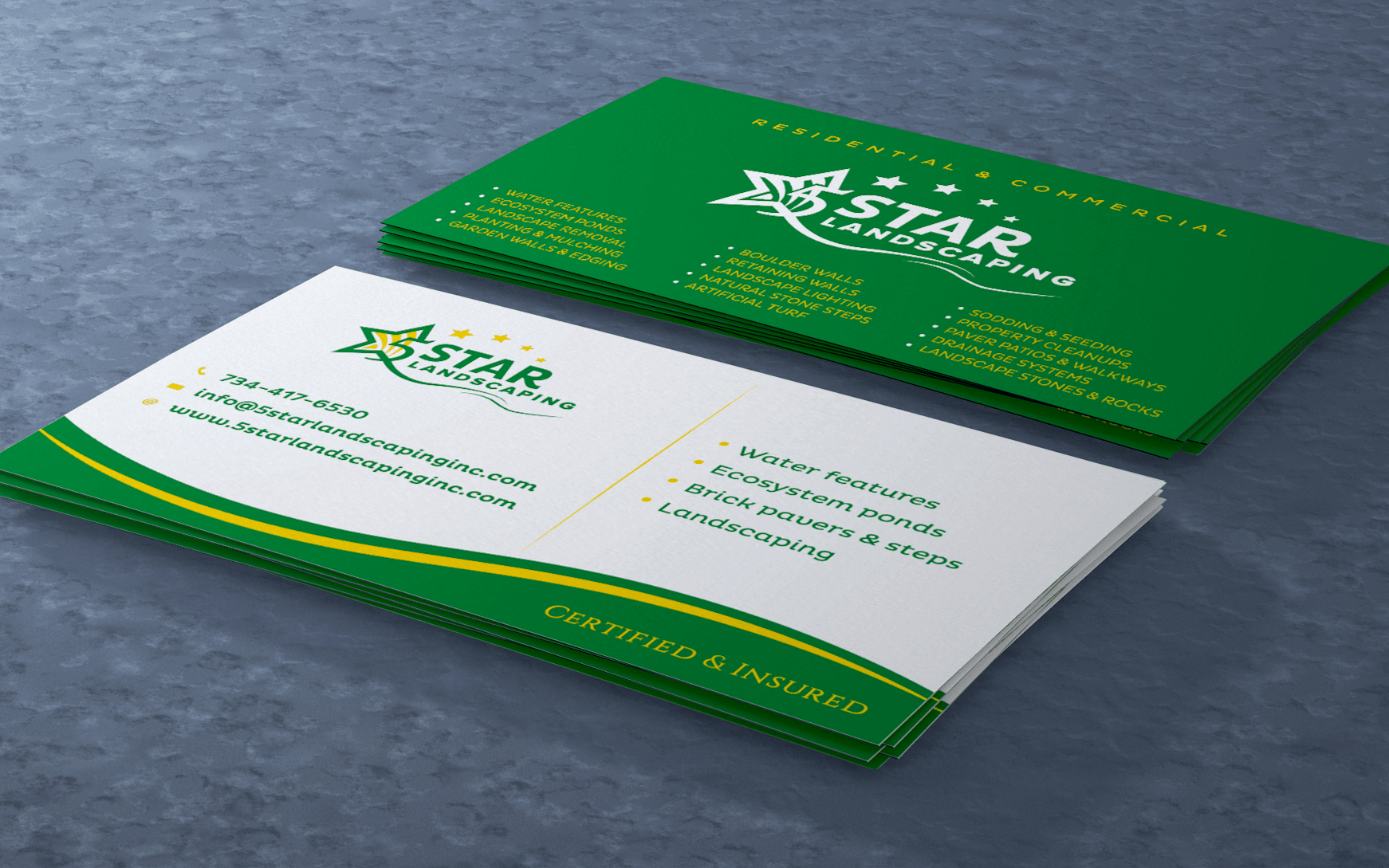 landscaping business card design