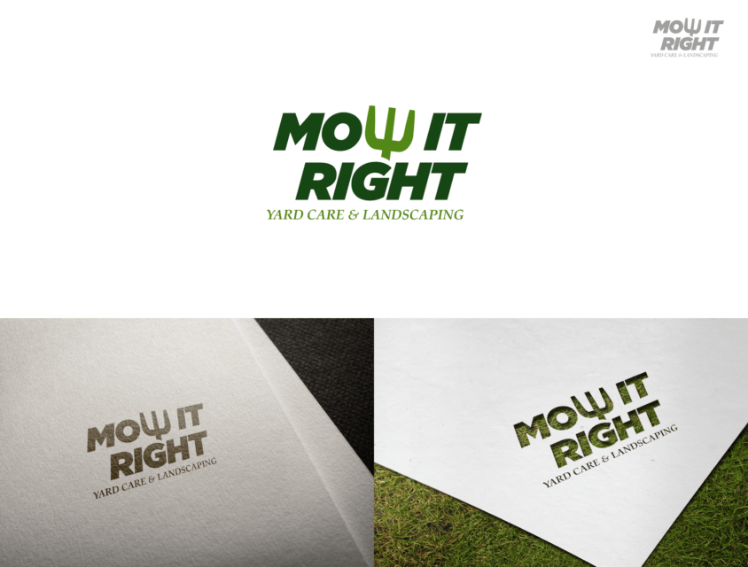 Logo Design-Ann Arbor-Mow-It-Right