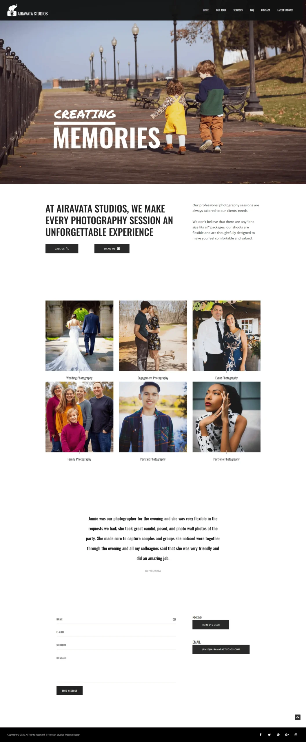 Airavata Studios Web Design