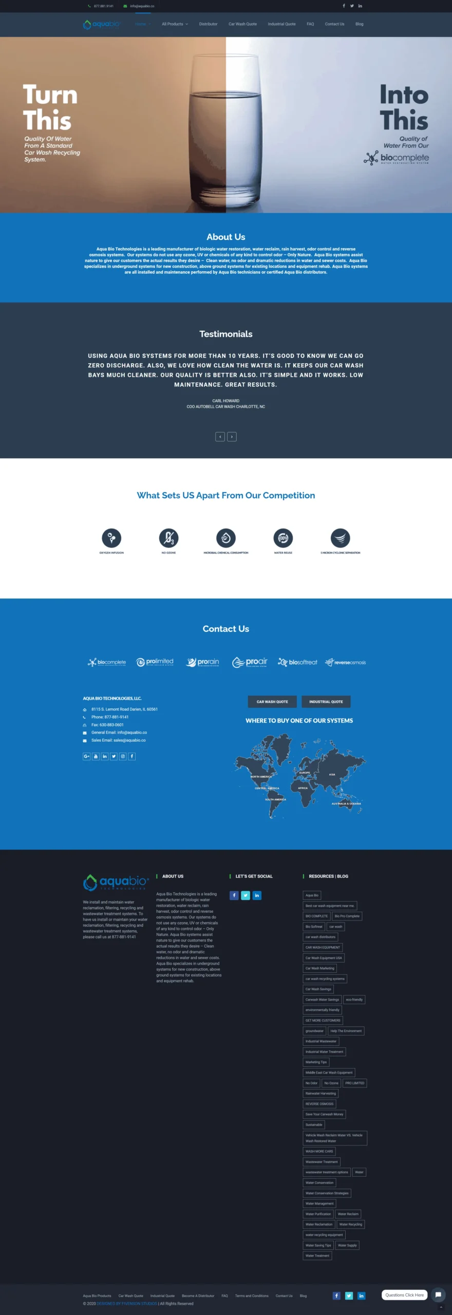 Aqua Bio Technologies Web Design