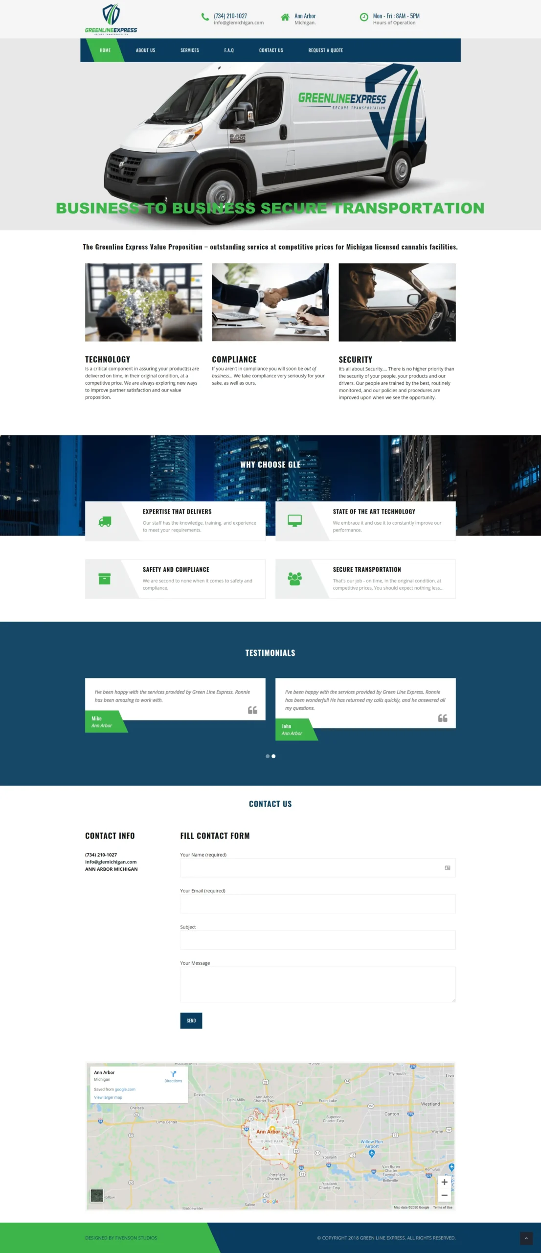 Green Line Express Web Design