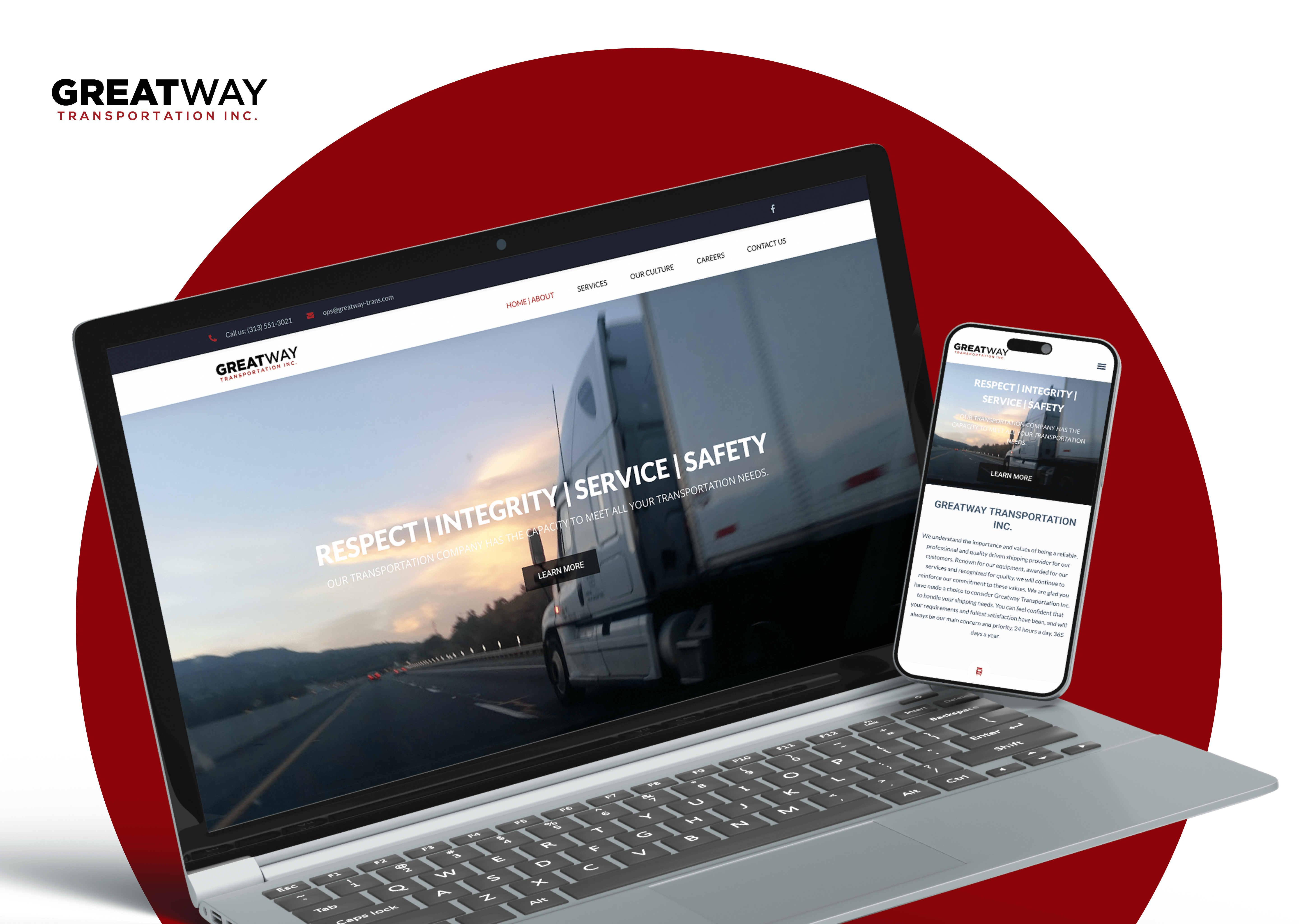 Greatway Transportation Web Design