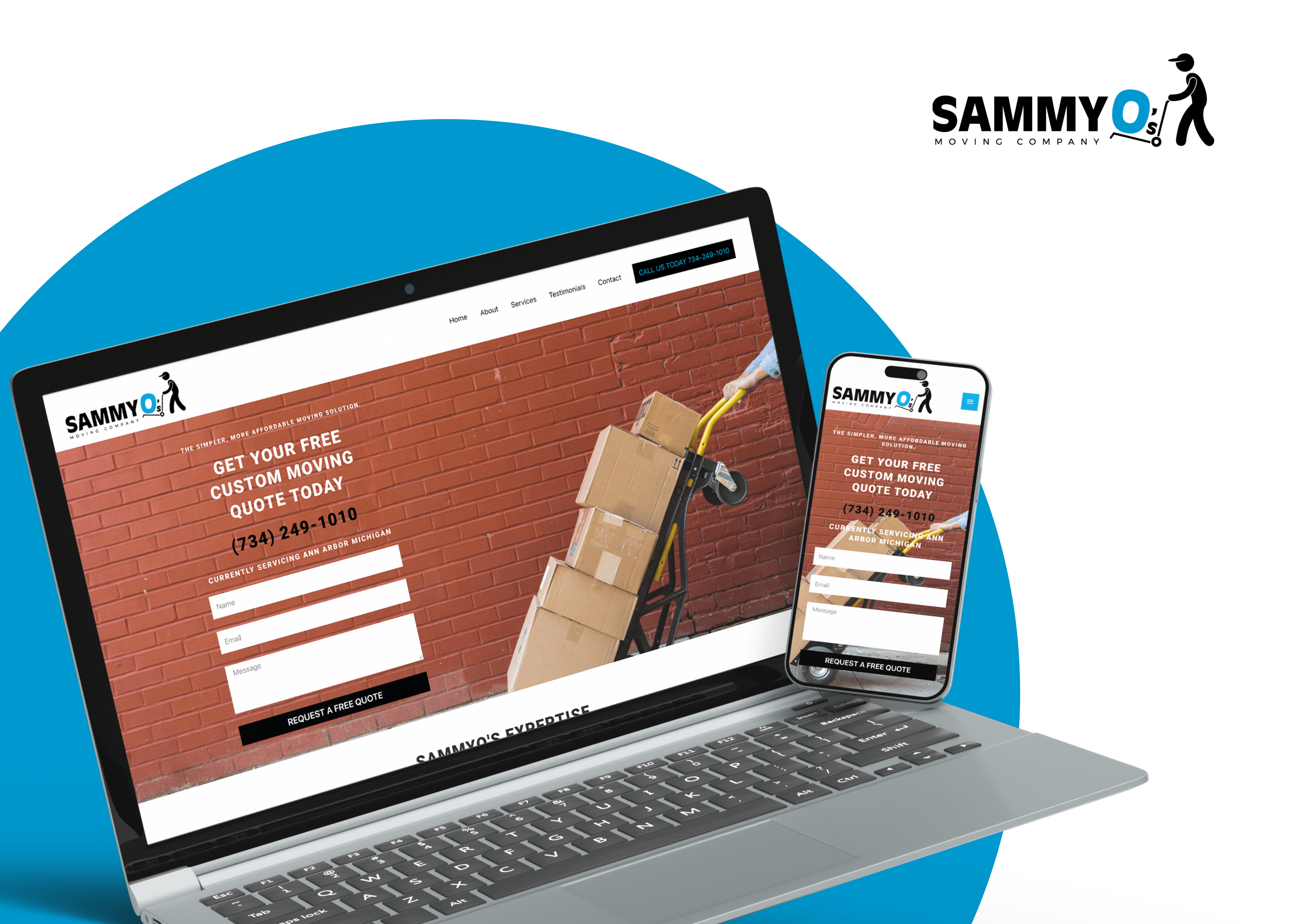 SammyOs Moving Company Web Design