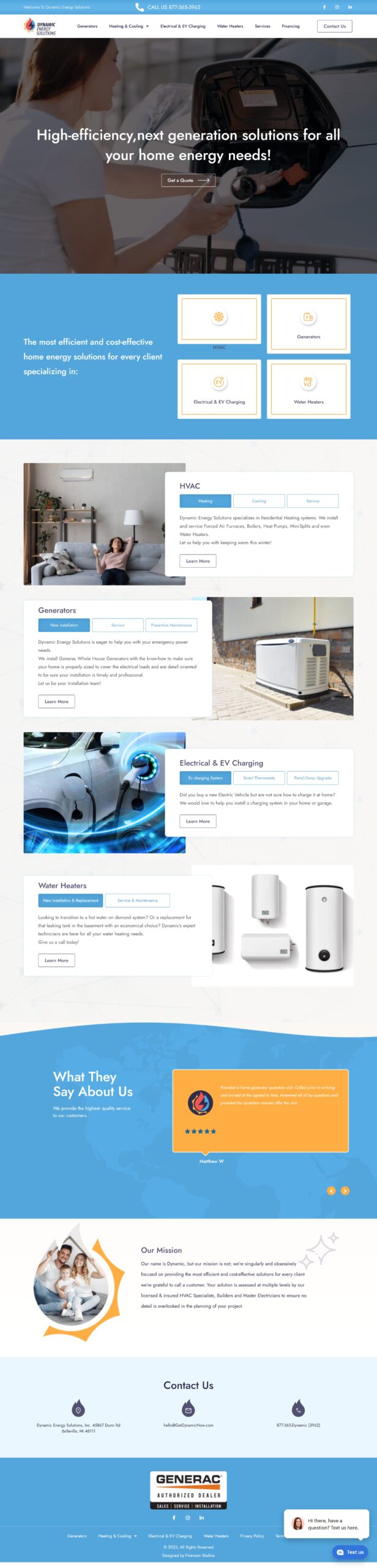 Dynamic Energy Solutions Web Design
