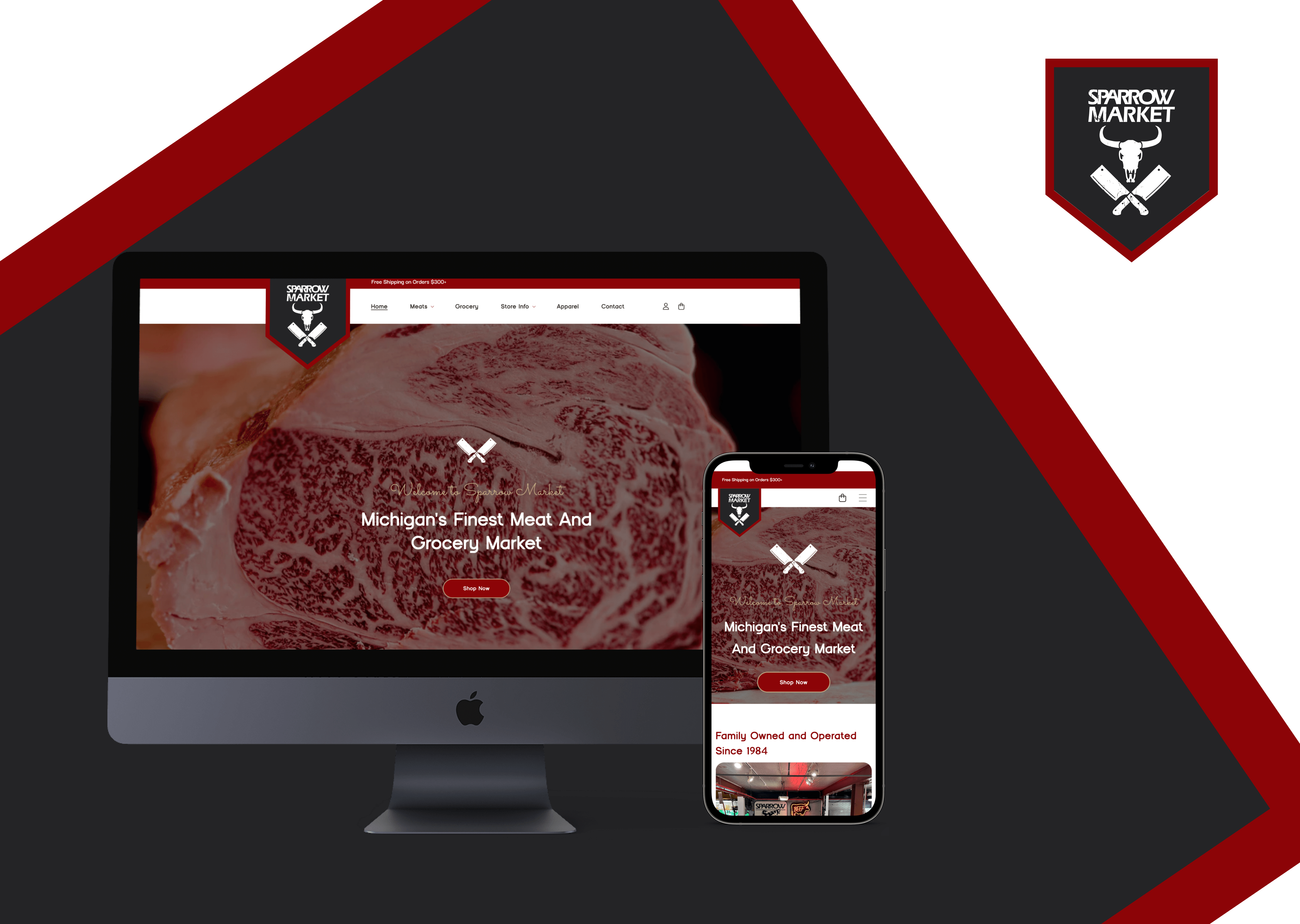 Sparrow Meat Market Web Design