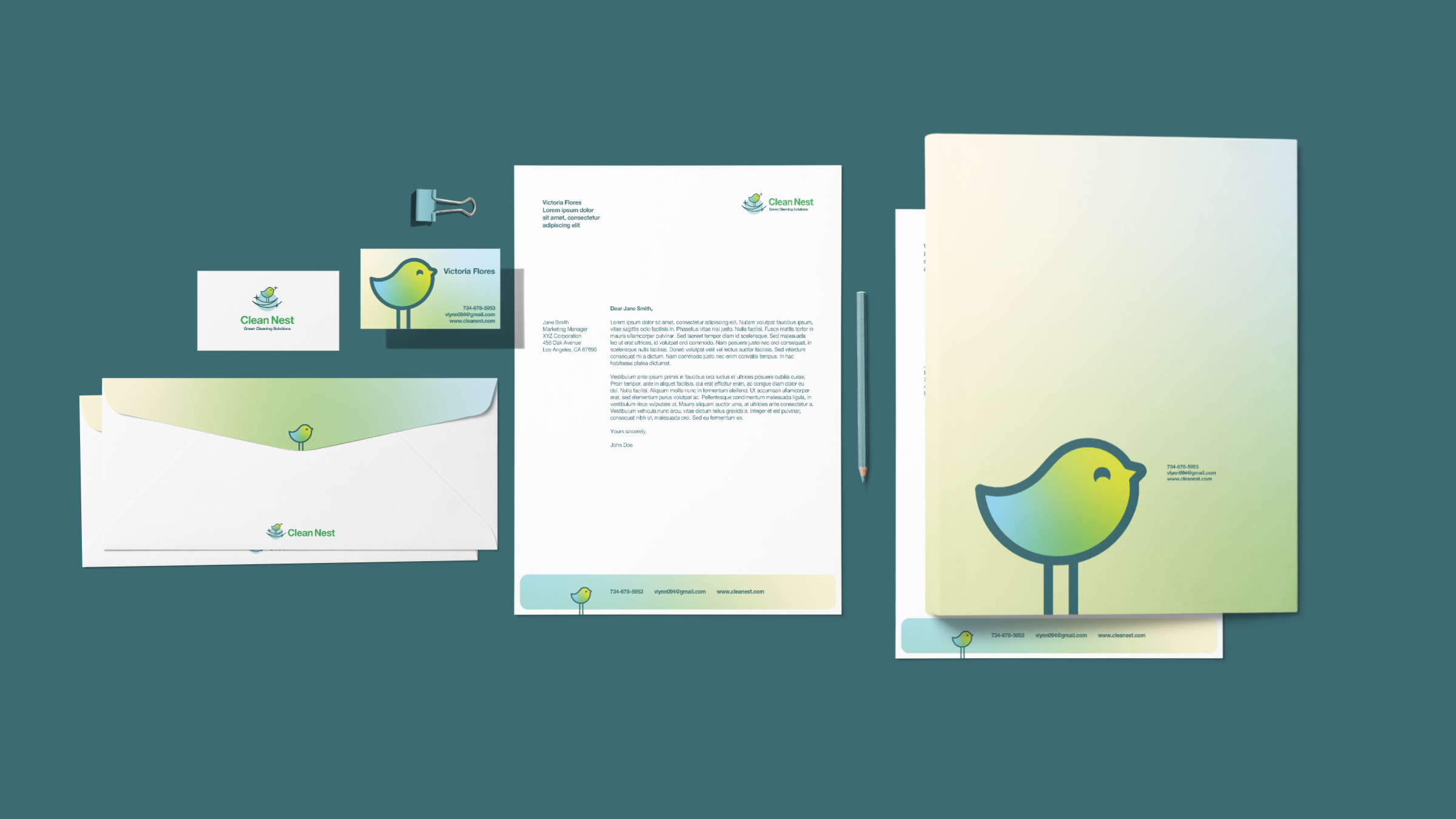 Clean Nest identity package design